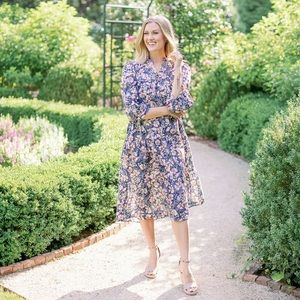 Beverly Drive Cotton Lawn Midi Day Gown Coral